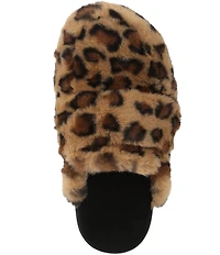 Vionic Gemma Faux Fur Leopard Print Slippers