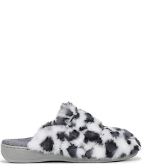Vionic Gemma Faux Fur Leopard Print Slippers