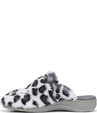 Vionic Gemma Faux Fur Leopard Print Slippers