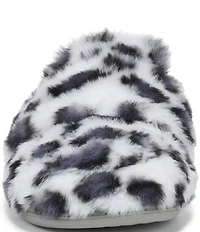 Vionic Gemma Faux Fur Leopard Print Slippers