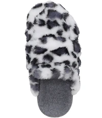 Vionic Gemma Faux Fur Leopard Print Slippers