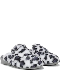 Vionic Gemma Faux Fur Leopard Print Slippers
