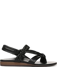Vionic Geneva Leather Thong Mini Wedge Sandals