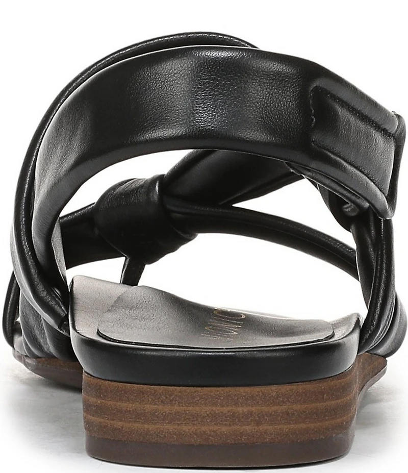 Vionic Geneva Leather Thong Mini Wedge Sandals