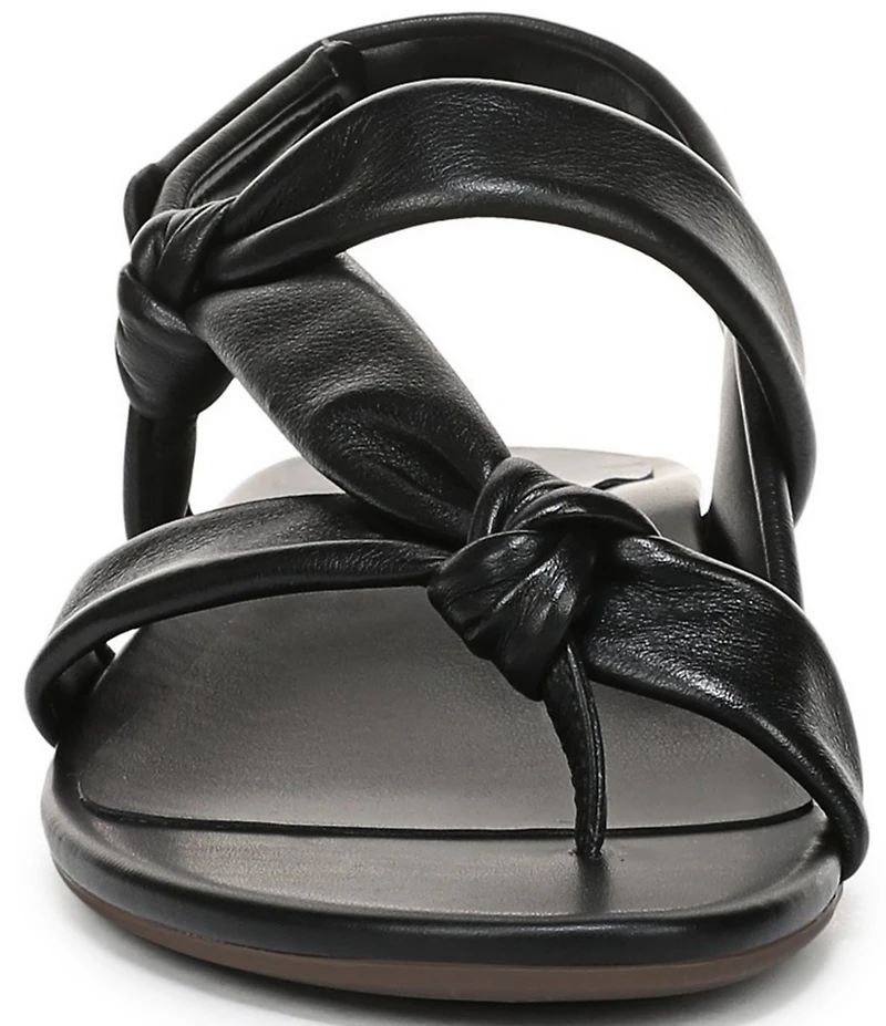 Vionic Geneva Leather Thong Mini Wedge Sandals