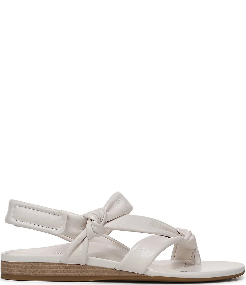 Vionic Geneva Leather Thong Mini Wedge Sandals