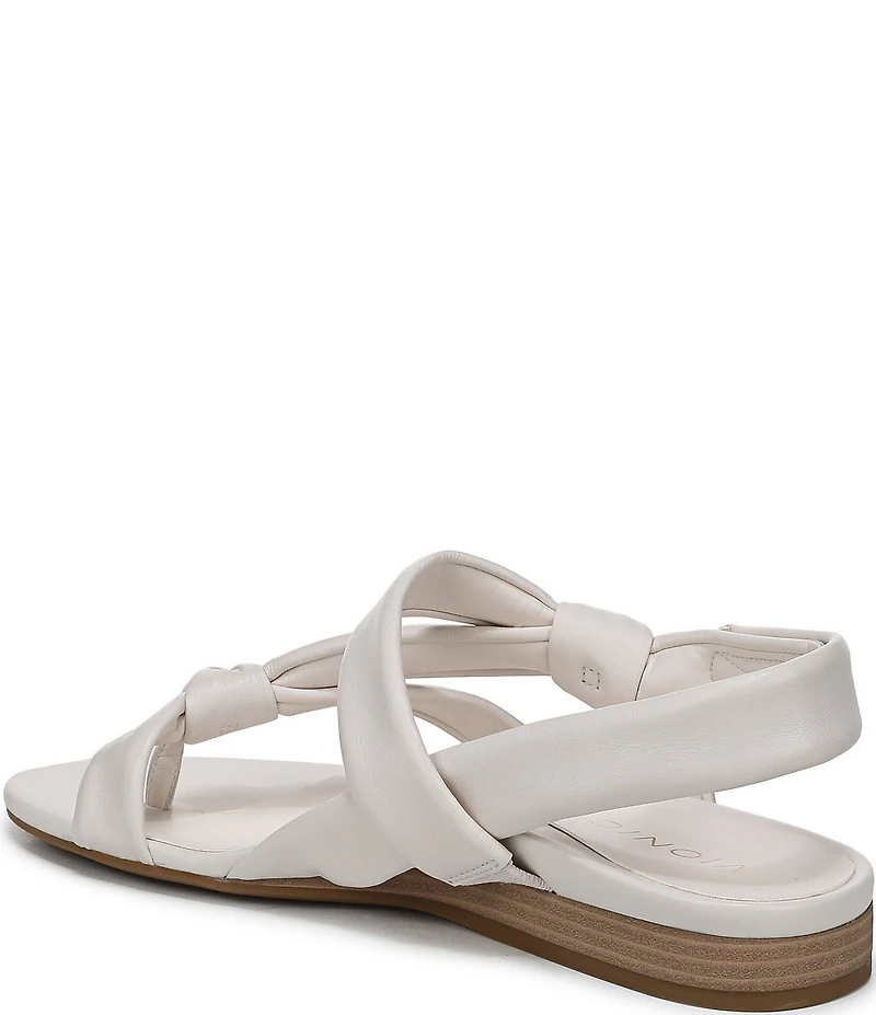 Vionic Geneva Leather Thong Mini Wedge Sandals