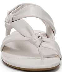 Vionic Geneva Leather Thong Mini Wedge Sandals