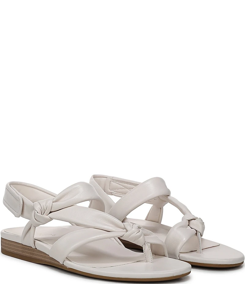 Vionic Geneva Leather Thong Mini Wedge Sandals