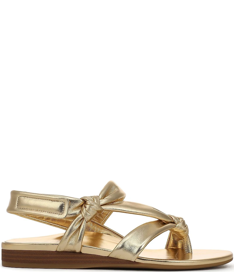 Vionic Geneva Leather Thong Mini Wedge Sandals