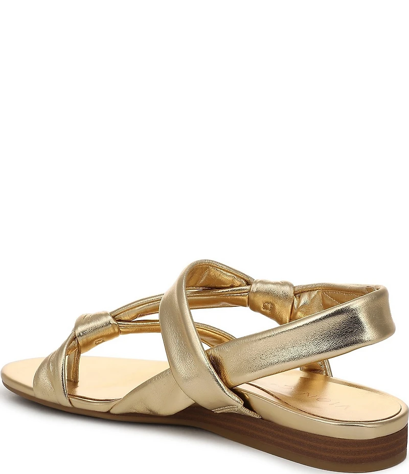 Vionic Geneva Leather Thong Mini Wedge Sandals