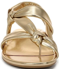 Vionic Geneva Leather Thong Mini Wedge Sandals