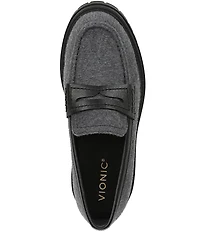 Vionic Georgia 2 Flannel Lug Sole Penny Loafers