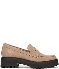 Vionic Georgia Suede Lug Sole Platform Penny Loafers