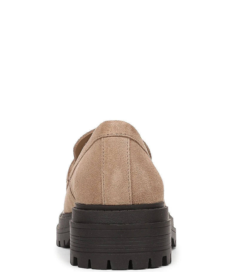 Vionic Georgia Suede Lug Sole Platform Penny Loafers