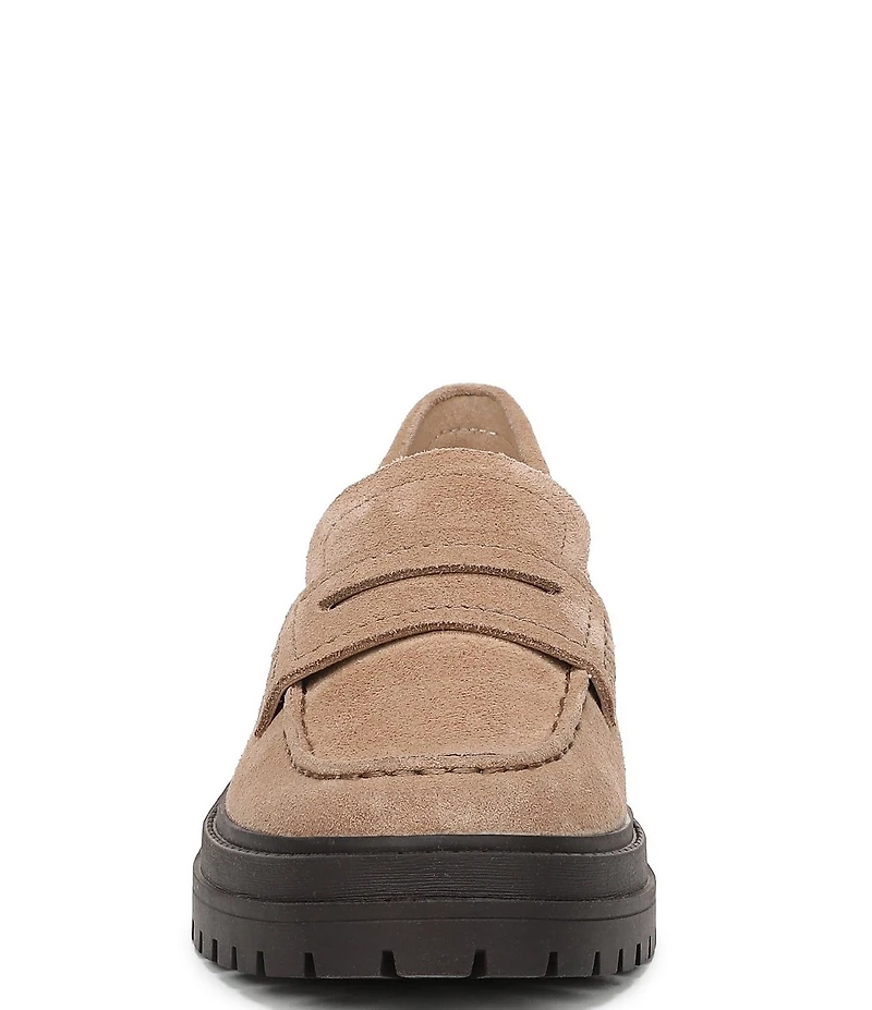 Vionic Georgia Suede Lug Sole Platform Penny Loafers