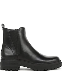 Vionic Georgina Water Repellent Tumbled Leather Lug Sole Booties