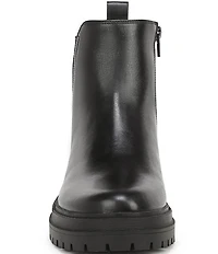 Vionic Georgina Water Repellent Tumbled Leather Lug Sole Booties