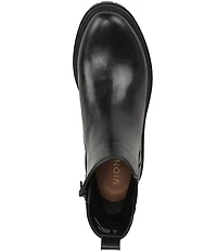 Vionic Georgina Water Repellent Tumbled Leather Lug Sole Booties