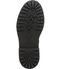Vionic Georgina Water Repellent Tumbled Leather Lug Sole Booties