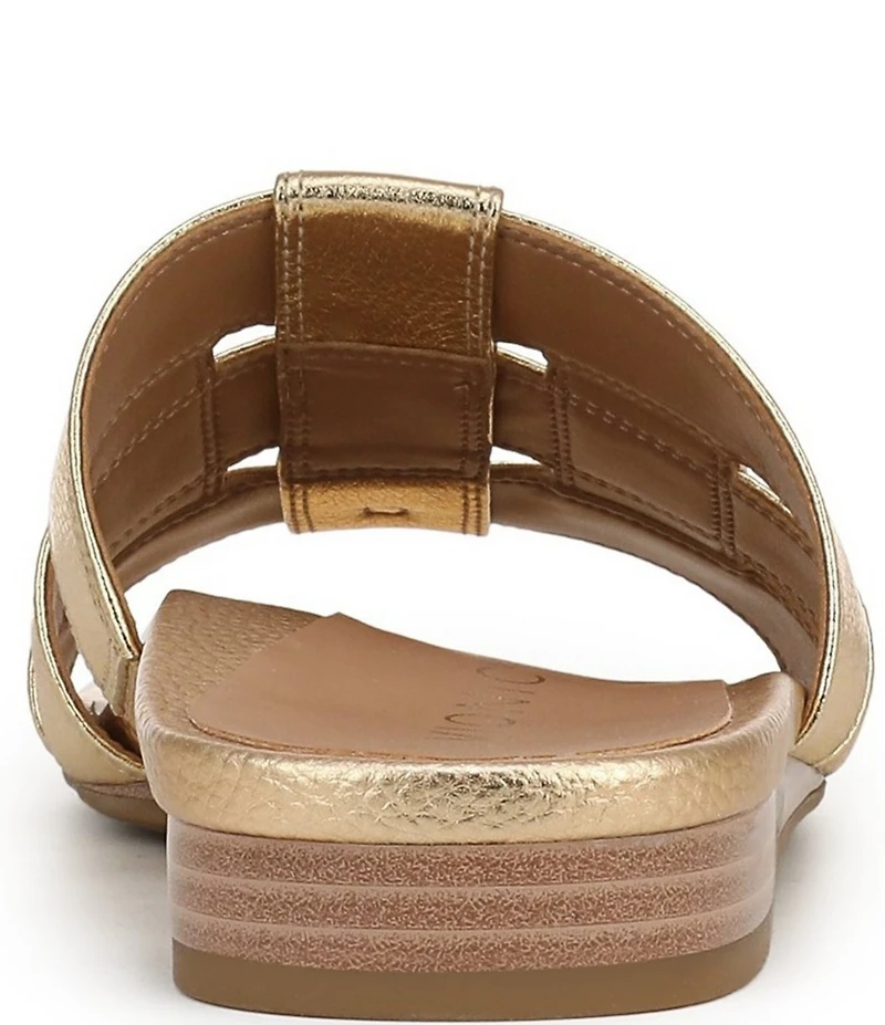 Vionic Glendora Leather Mini Wedge Sandals