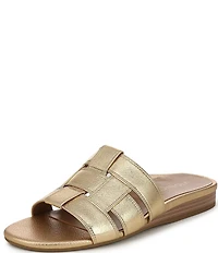 Vionic Glendora Leather Mini Wedge Sandals