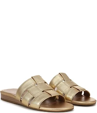 Vionic Glendora Leather Mini Wedge Sandals