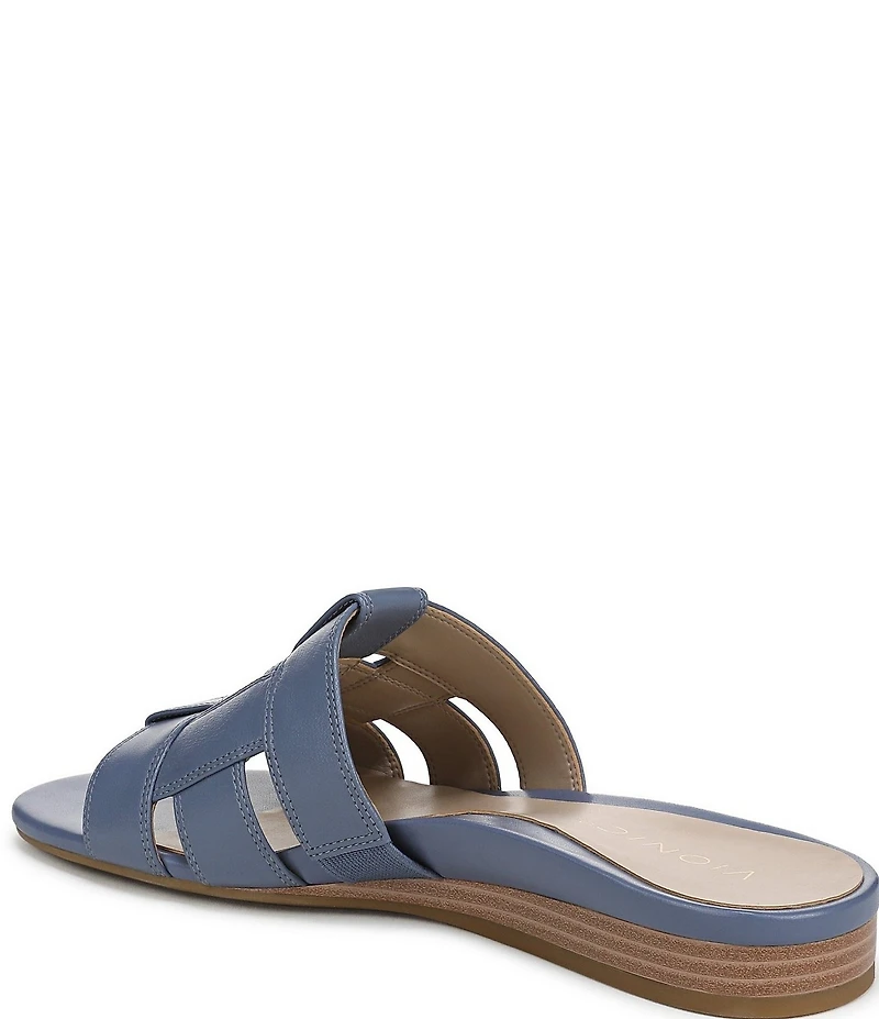 Vionic Glendora Leather Mini Wedge Sandals