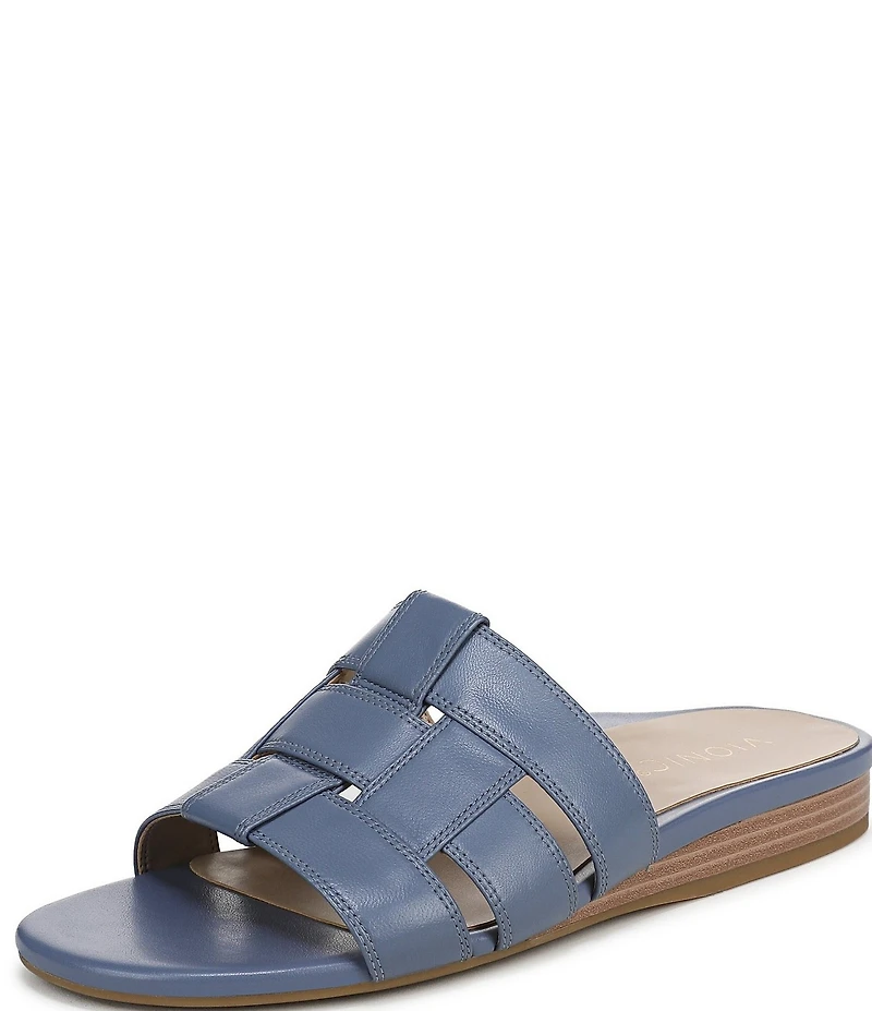 Vionic Glendora Leather Mini Wedge Sandals