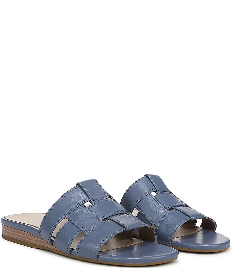 Vionic Glendora Leather Mini Wedge Sandals