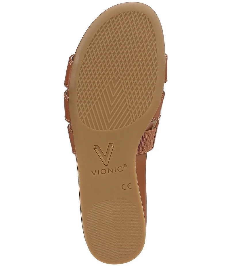Vionic Glendora Leather Mini Wedge Sandals