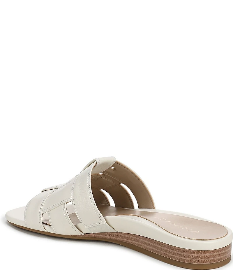 Vionic Glendora Leather Mini Wedge Sandals