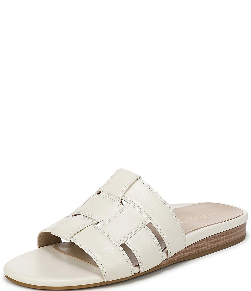 Vionic Glendora Leather Mini Wedge Sandals