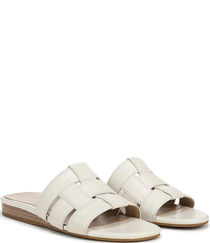 Vionic Glendora Leather Mini Wedge Sandals