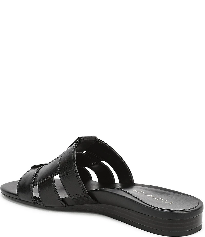 Vionic Glendora Leather Mini Wedge Sandals