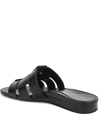 Vionic Glendora Leather Mini Wedge Sandals