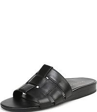 Vionic Glendora Leather Mini Wedge Sandals