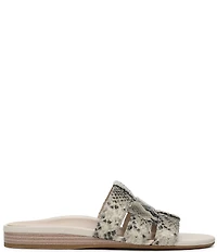 Vionic Glendora Leather Snake Print Mini Wedge Sandals