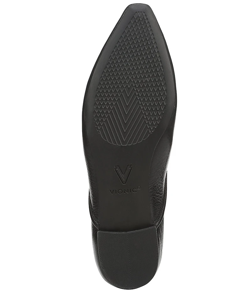 Vionic Gracia Leather Slip On Flats