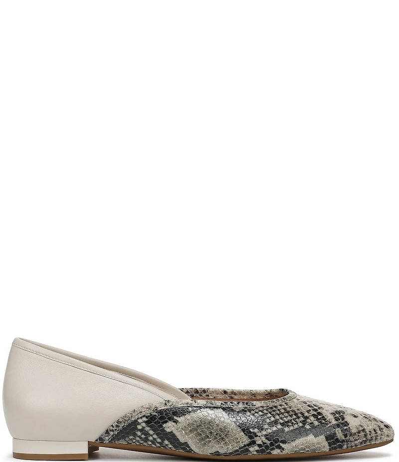 Vionic Gracia Leather Snake Print Flats