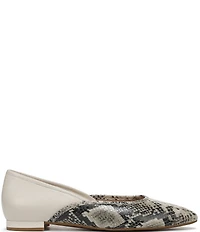 Vionic Gracia Leather Snake Print Flats
