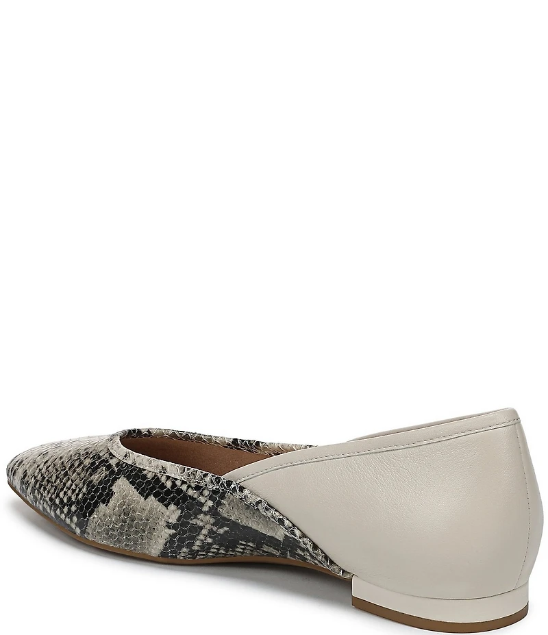 Vionic Gracia Leather Snake Print Flats