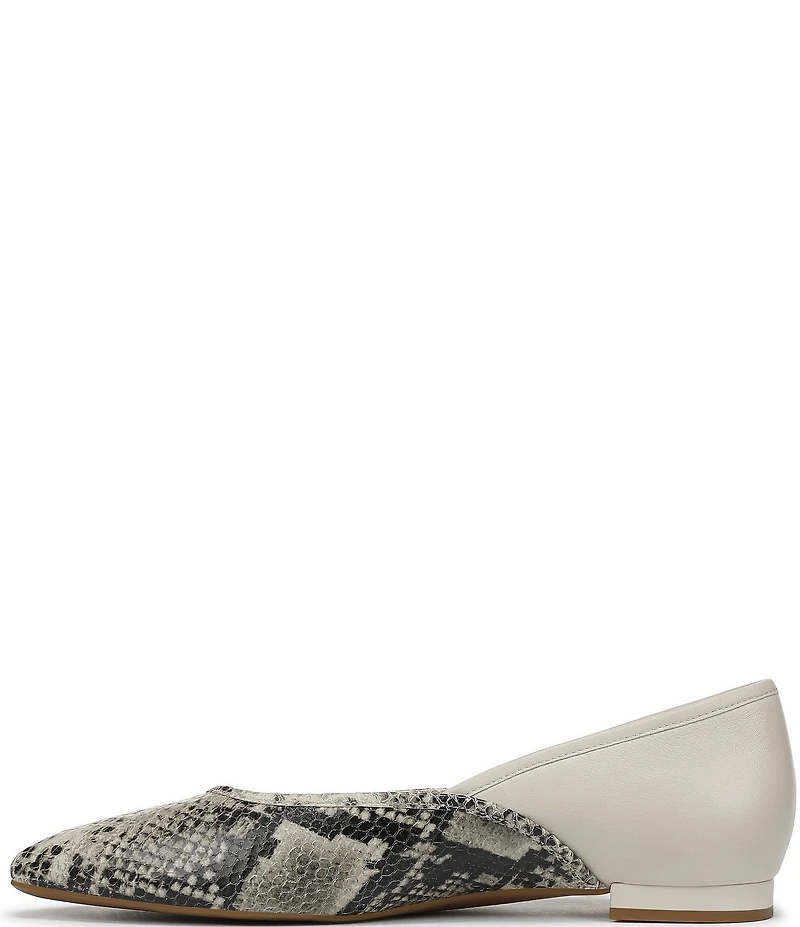 Vionic Gracia Leather Snake Print Flats