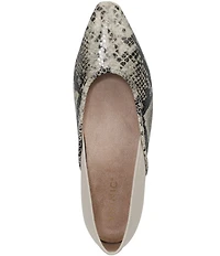 Vionic Gracia Leather Snake Print Flats