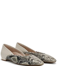 Vionic Gracia Leather Snake Print Flats