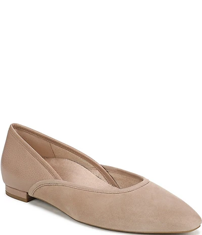Vionic Gracia Suede Snip Toe Slip On Flats