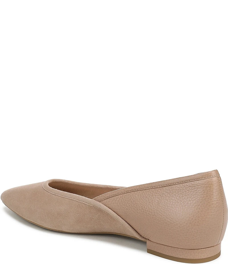 Vionic Gracia Suede Snip Toe Slip On Flats
