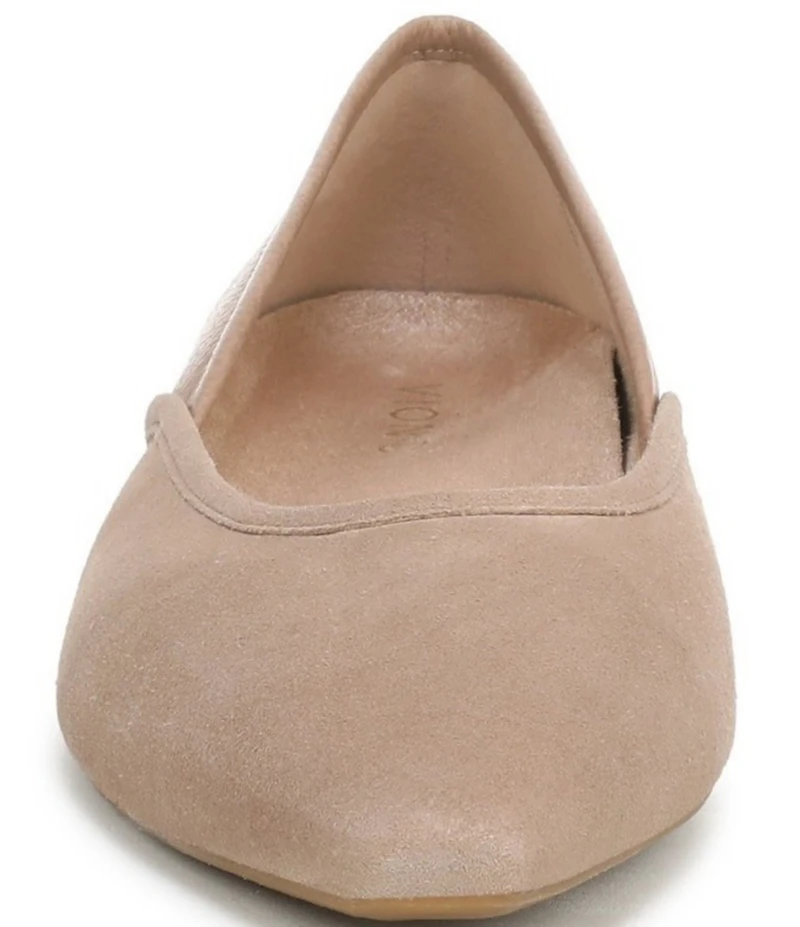 Vionic Gracia Suede Snip Toe Slip On Flats