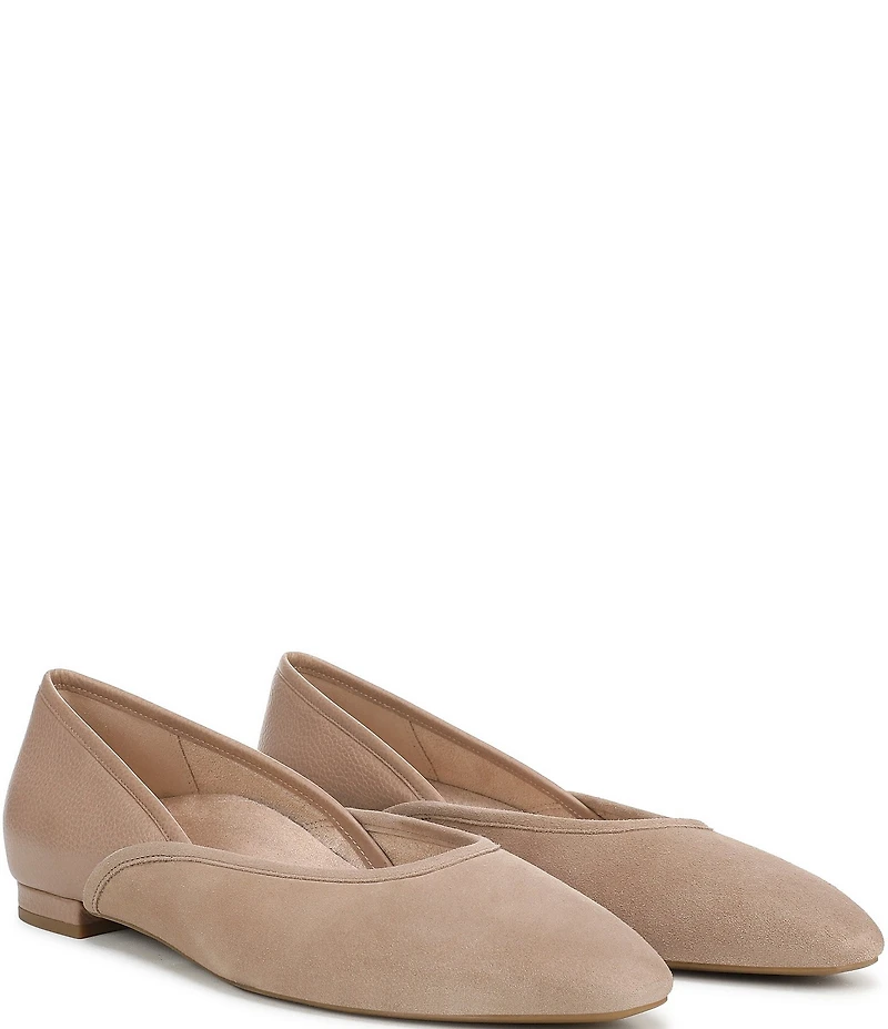 Vionic Gracia Suede Snip Toe Slip On Flats
