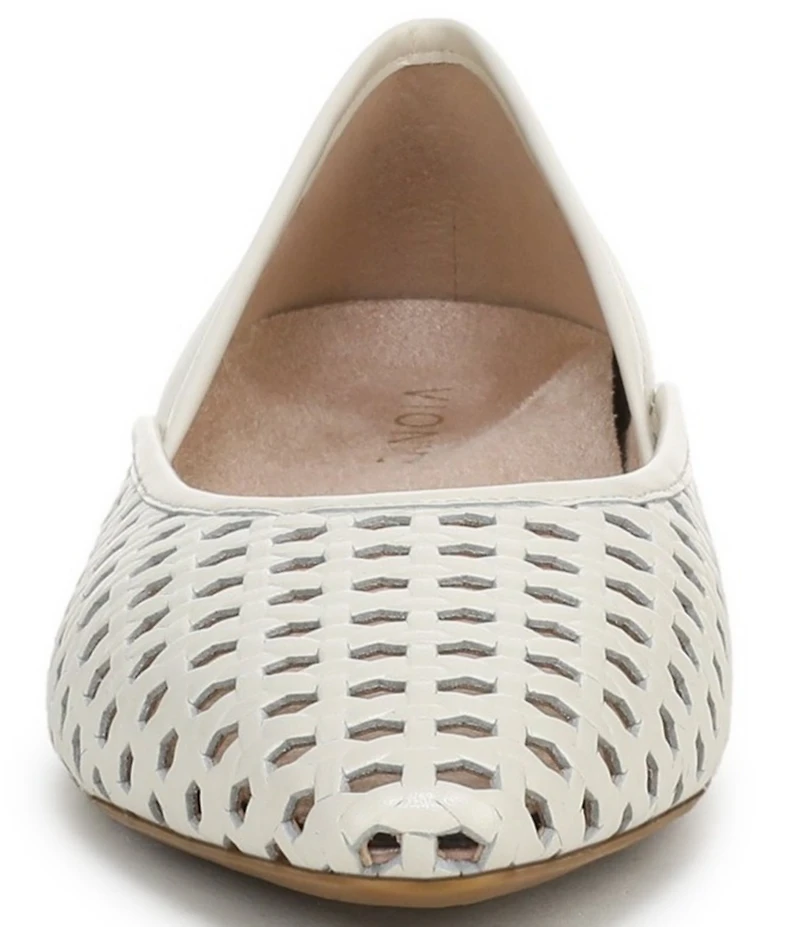 Vionic Gracia Woven Leather Slip On Flats